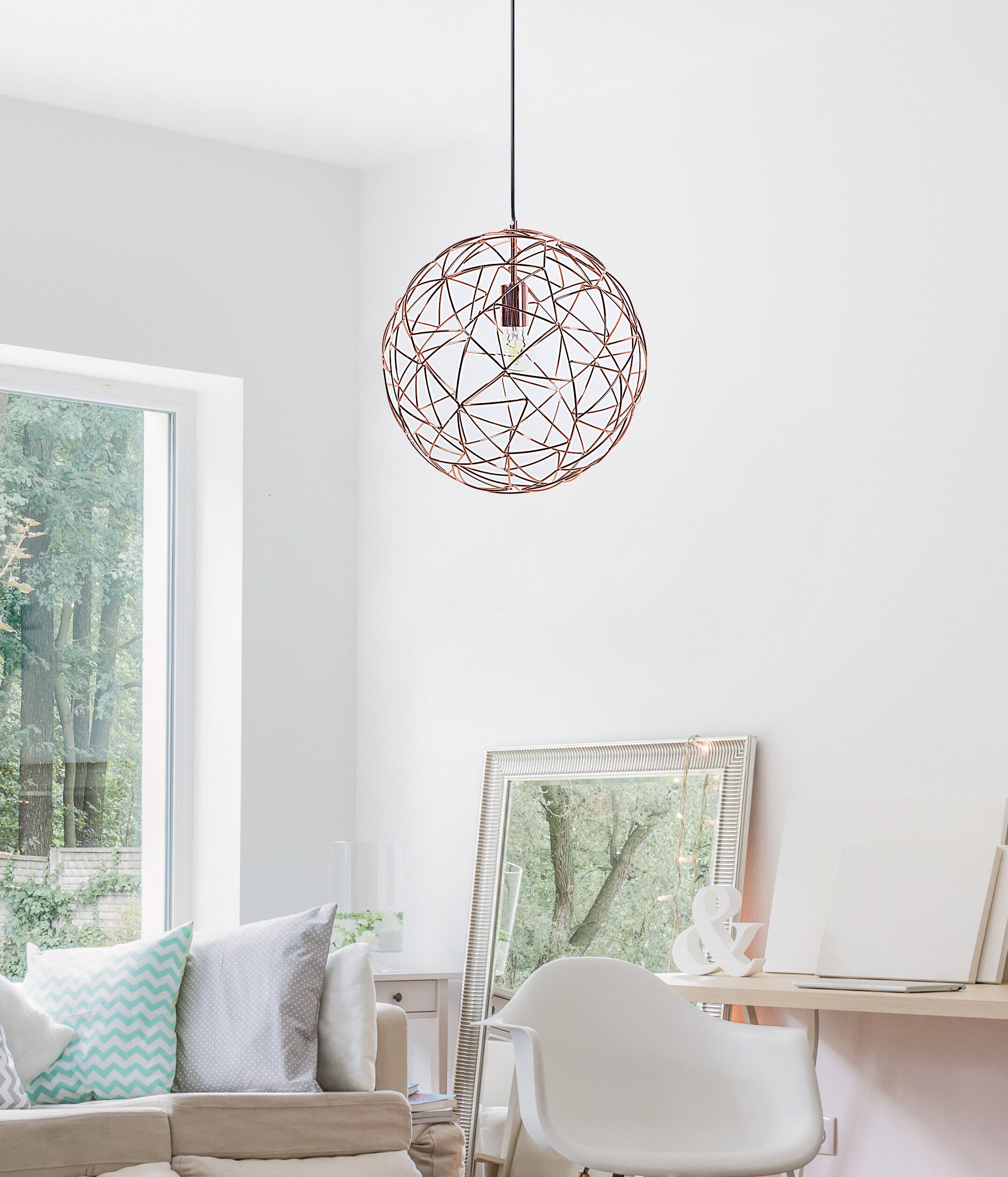 Lampadario LEMME Metallo Rame - 2