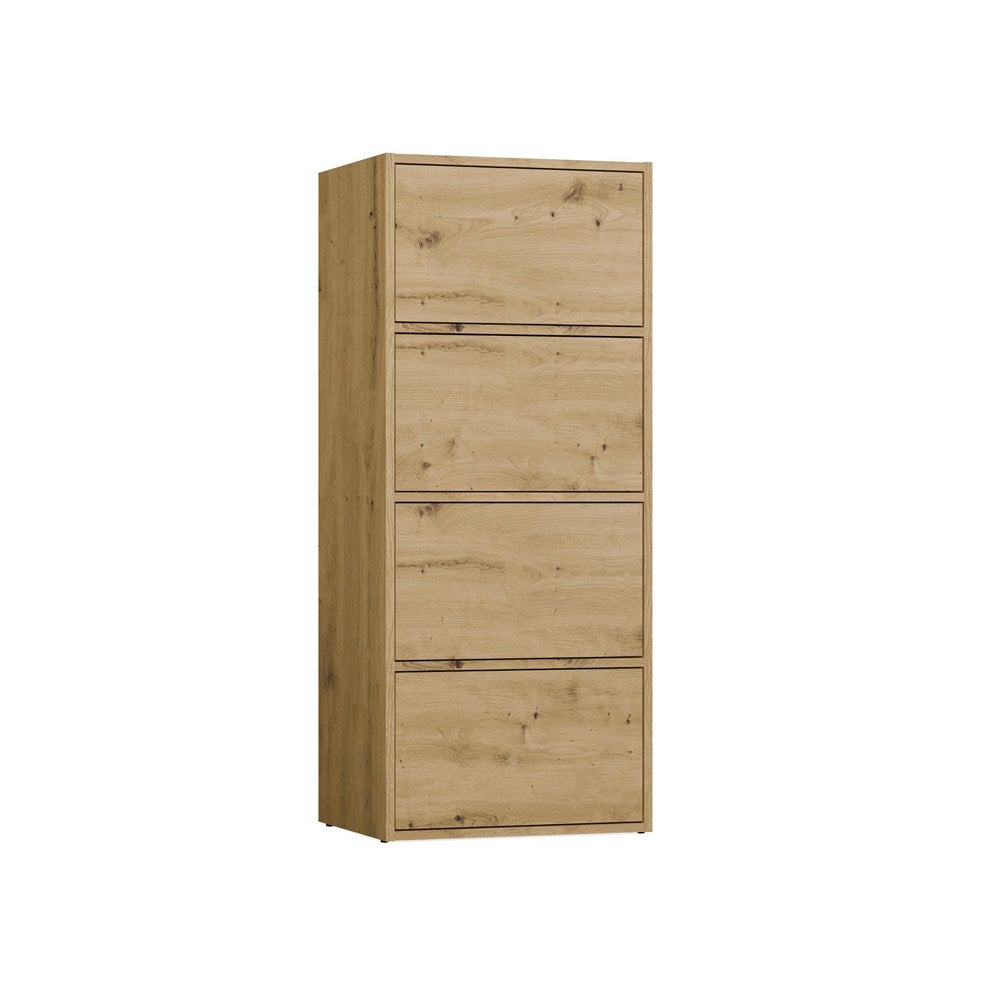 ALMA - Commode 4 portes pour chambre à coucher - 50x119x40 cm - Chêne Artisanal - 7