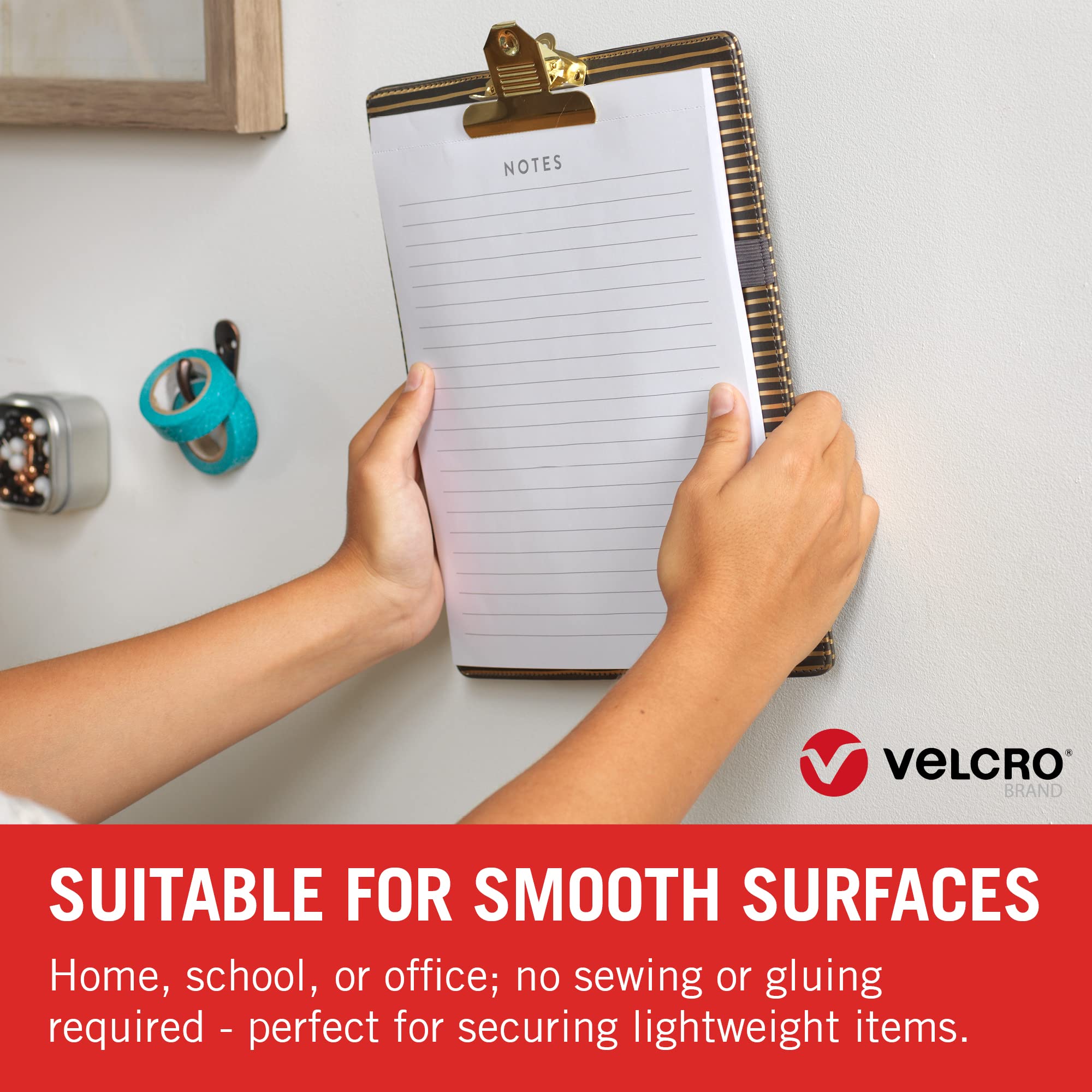 VELCRO Brand Nastro femmina adesivo 19mm x 125 Bianco - 5