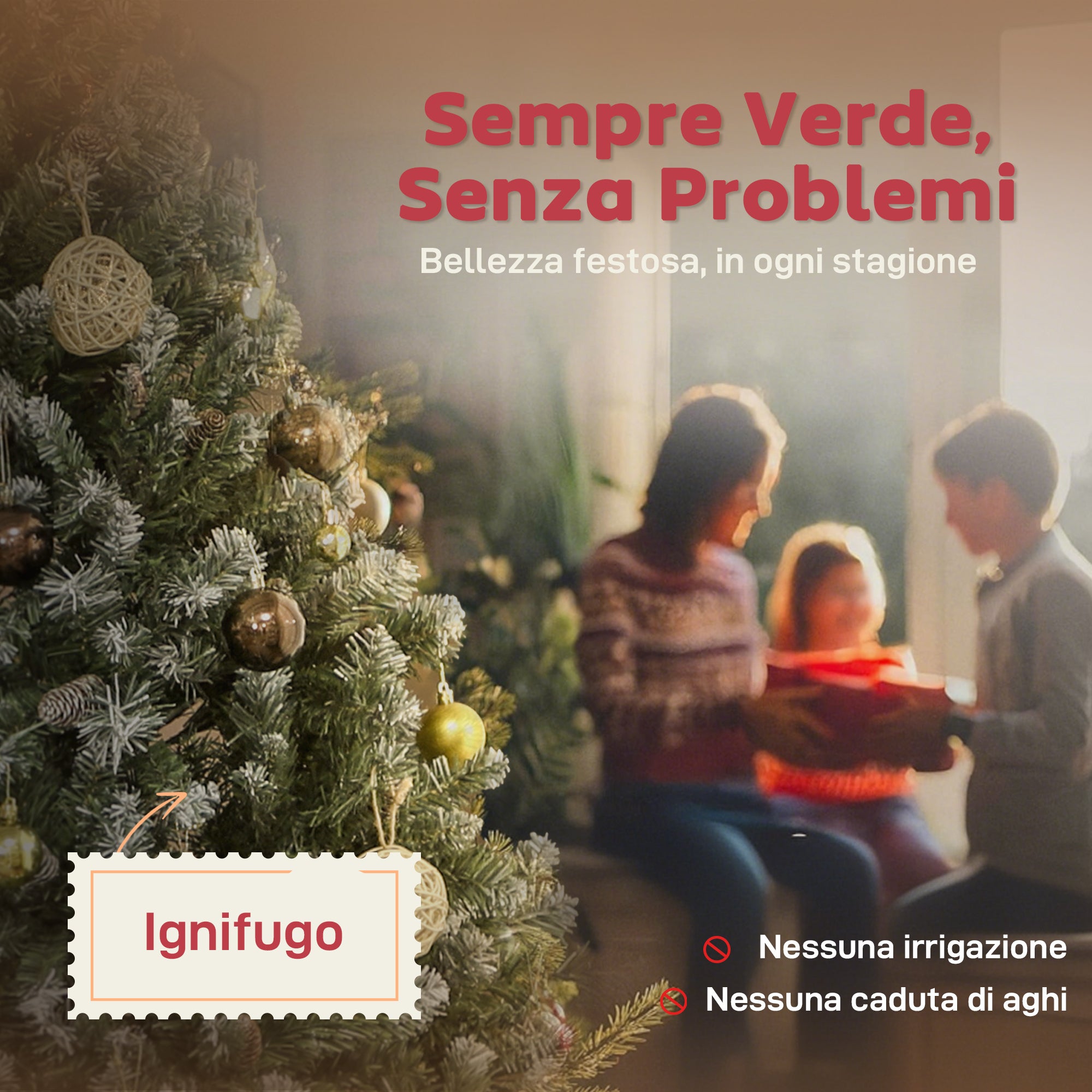 HOMCOM Albero di Natale Innevato Alto 180 cm con 910 Rami e Pigne, Base in Metallo Pieghevole, Verde - 4