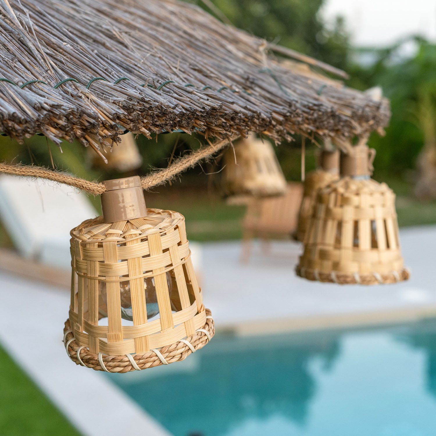 Guirlande LED Extérieure 14m Baloo - Naturel - Bambou - 5