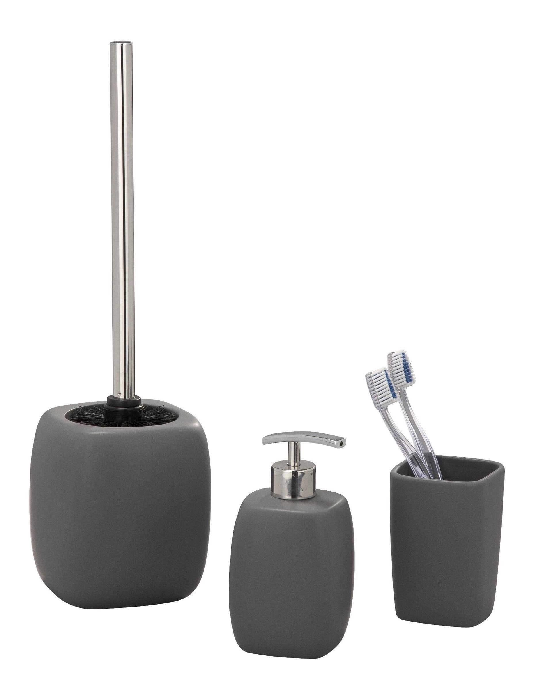 FARO tasse brosse céramique, gris, WENKO, WENKO - 3
