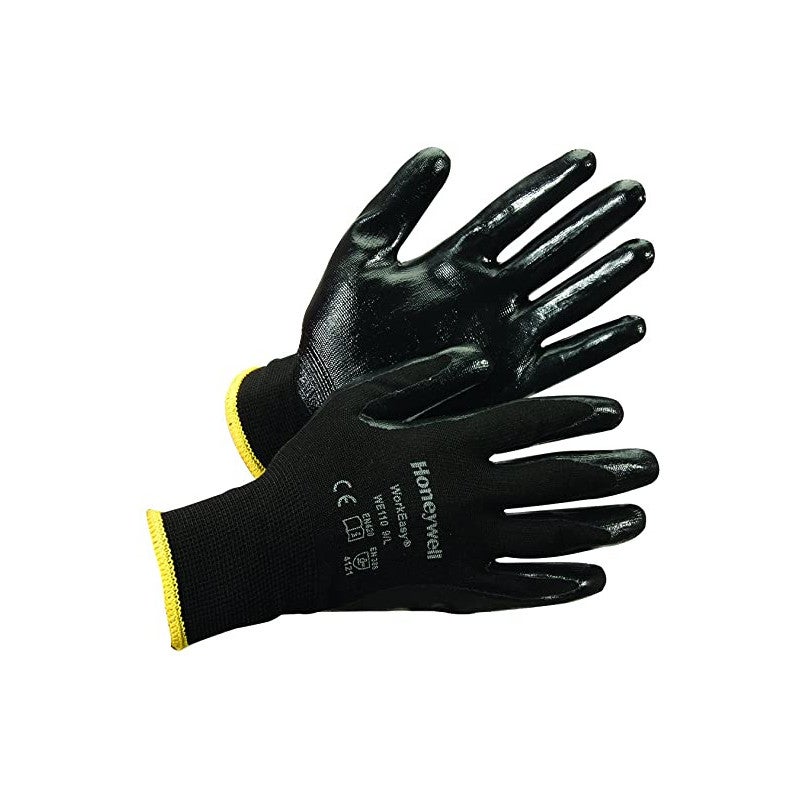 Gant Workeasy Black PU taille 8 noir EN 388 catégorie EPI II polyester avec polyuréthane HONEYWELL (Par 100) - 2