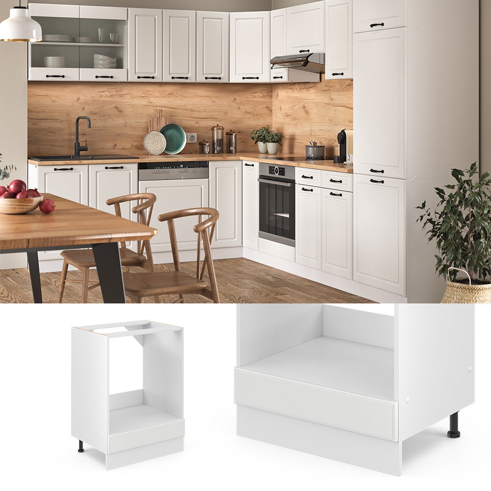 Vicco Meuble pour four R-Line, Blanc campagne, 60cm sans PT - 2