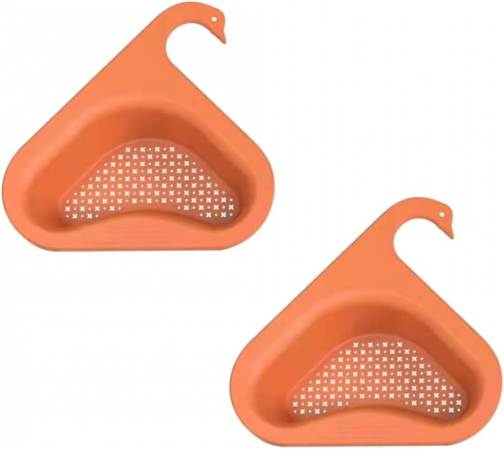 Triangle Paire Drain Cuisine Passoire Coin Rack Passoire Orange 2 ...