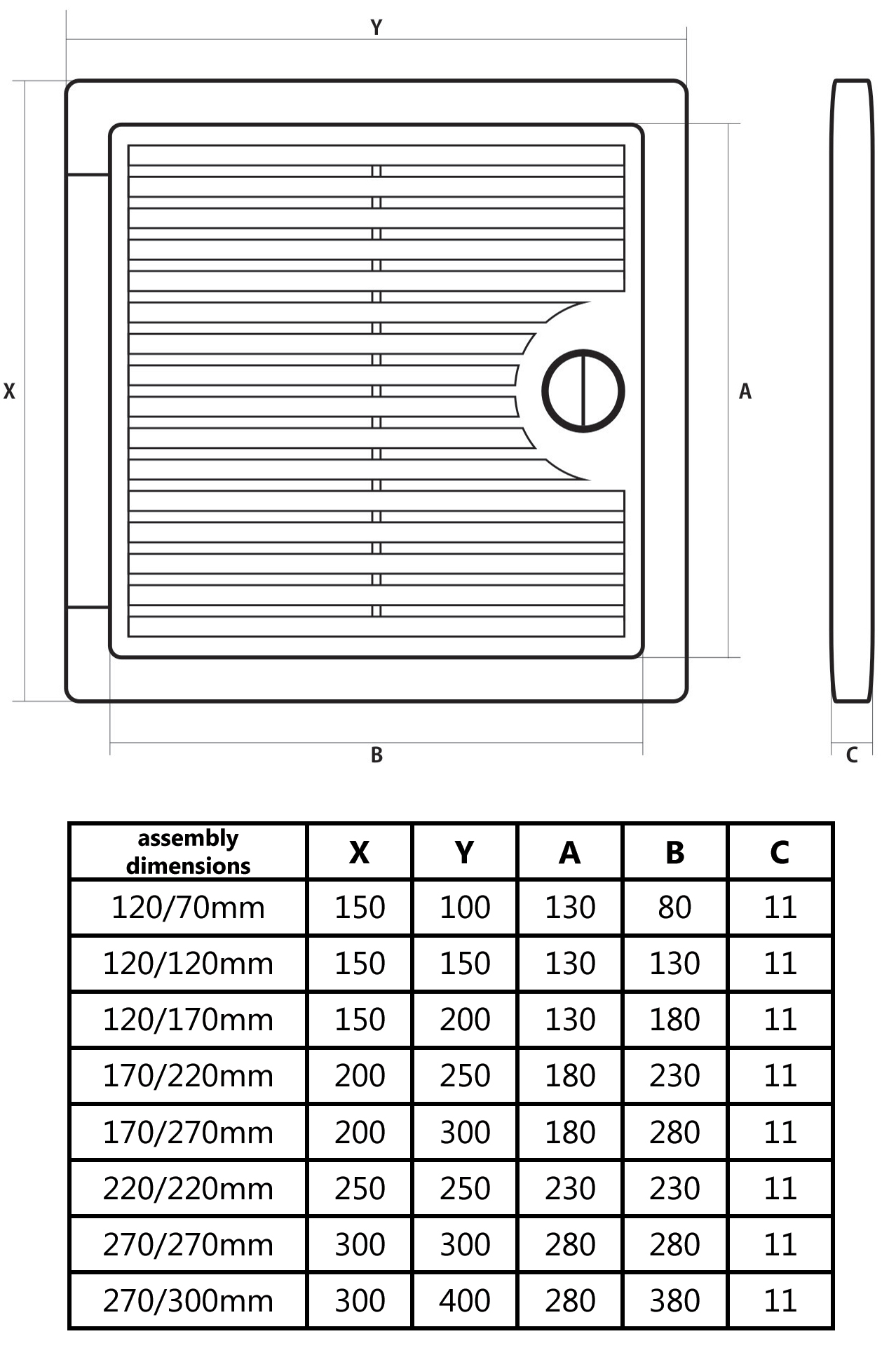 Hatch de inspeção de painéis de acesso fino com obturador de plástico ABS 300x300 mm - 2