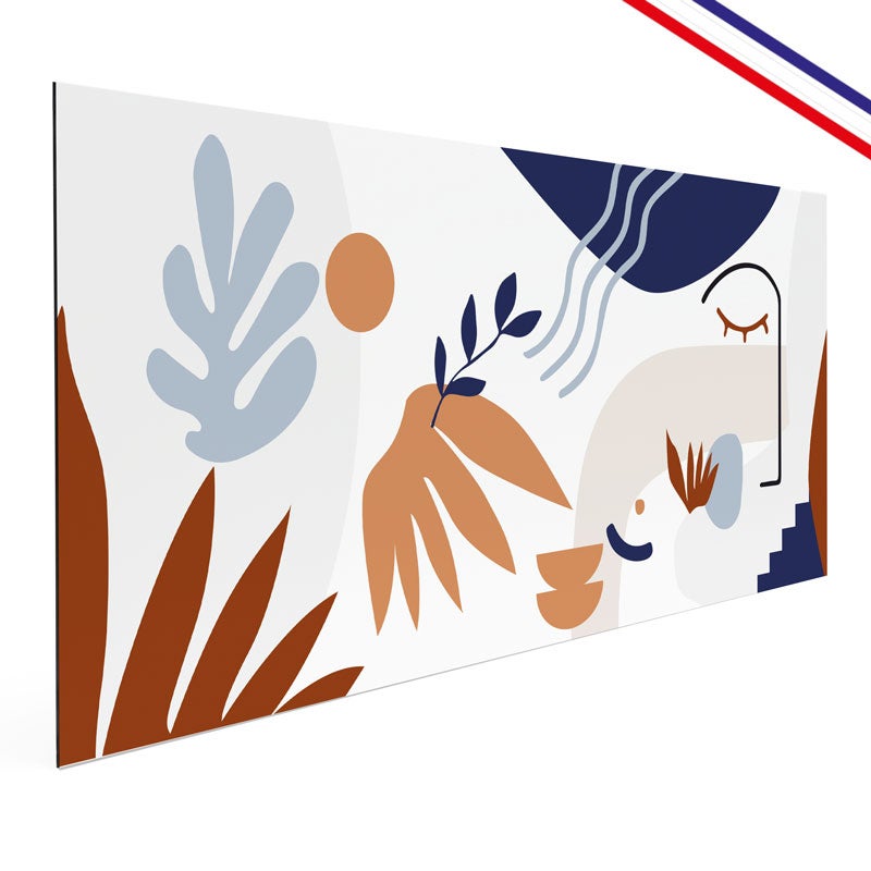 Crédence de salle de bain en Aluminium design bleu 140x30 cm (en 2 bandeaux) - Face - 4