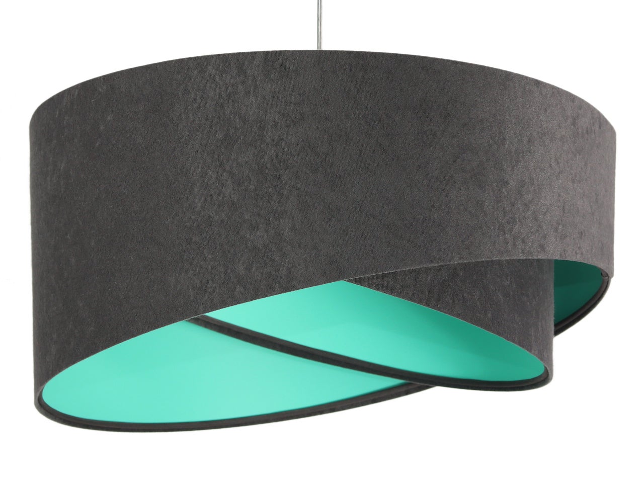 Lampa wisząca GEMSTONE GRAY grafitowa/miętowa