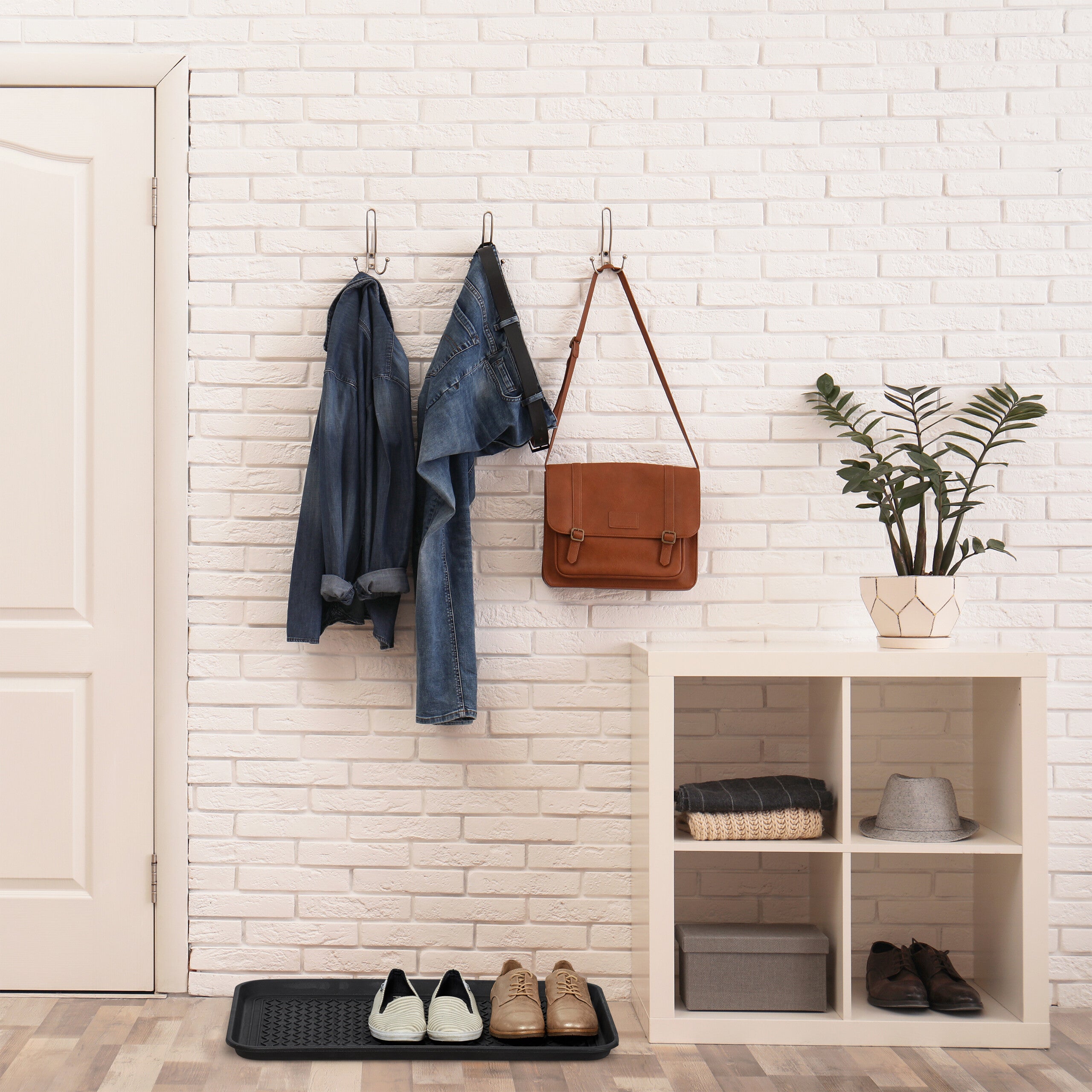 Scarpiera Stivali 6 Vaschette Per Scarpe, Raccogli Gocce, HLP: 3 X 35 X 27 Cm Tappetino In Plastica Grigio 65213145 Vassoio Plastica