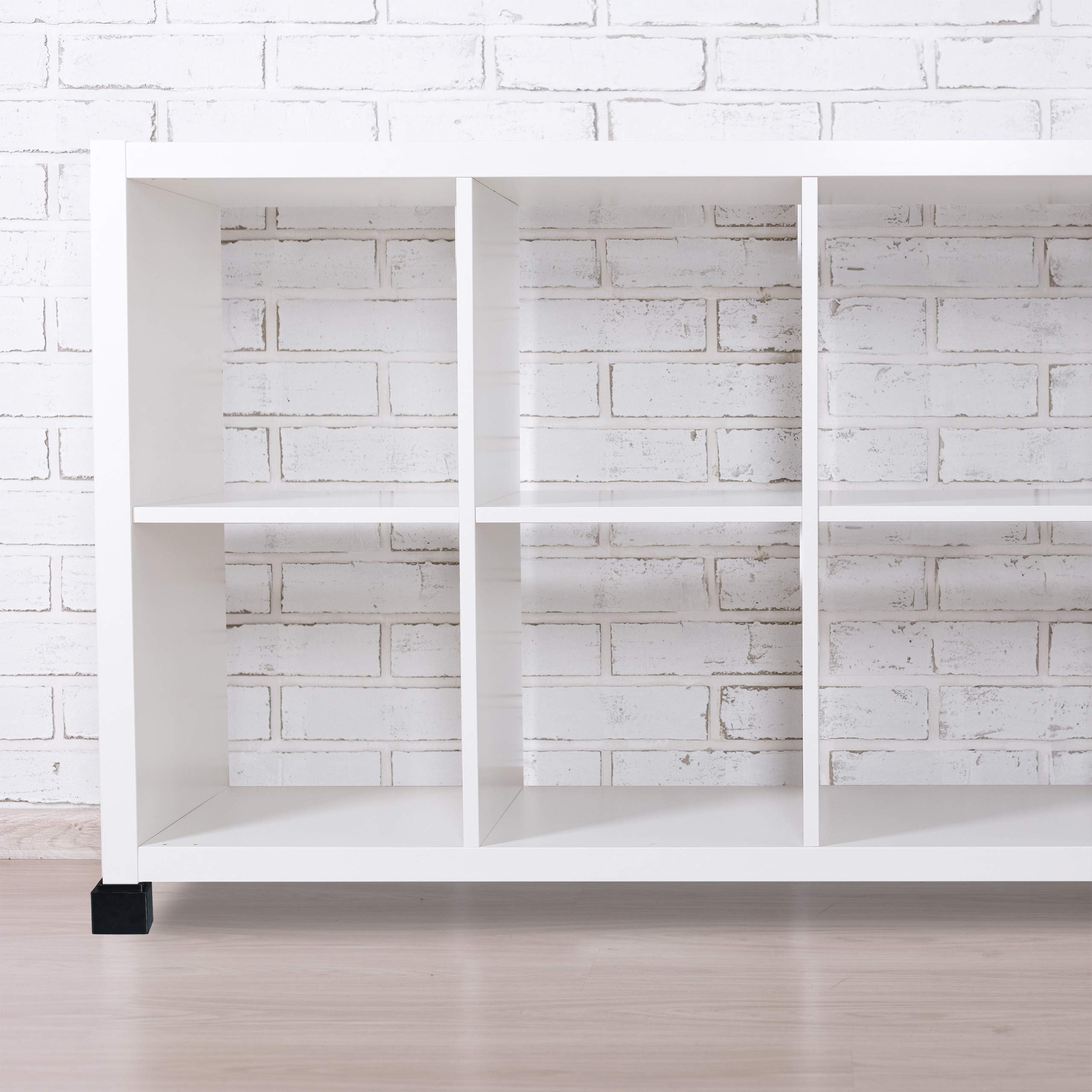 Rehausseurs de meuble en lot de 4, Élévateurs d’env. 8,5 cm, tables, autres meubles, 10x11,5x11,5 cm, noir, Relaxdays - 9