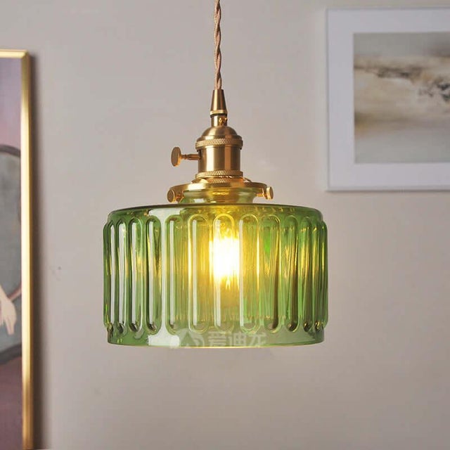 Suspension LED Hofstein – Verre Nickel Mat / Transparent, 1 à 3 Lumières (neuf)