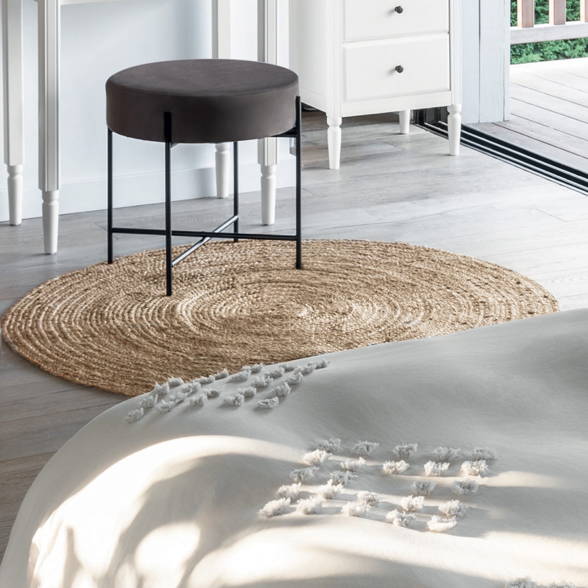 Tapis en jute D120 cm - Atmosphera créateur d'intérieur - 7