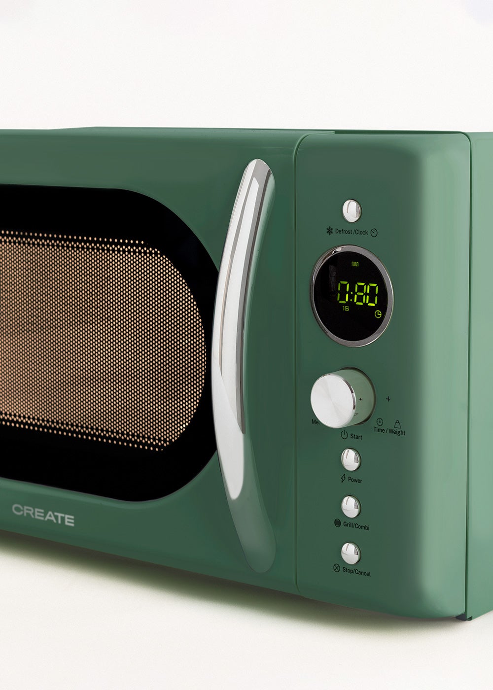 CREATE - MICROWAVE RETRO - Micro-ondes 20L gril numérique 900W- Sauge - 8