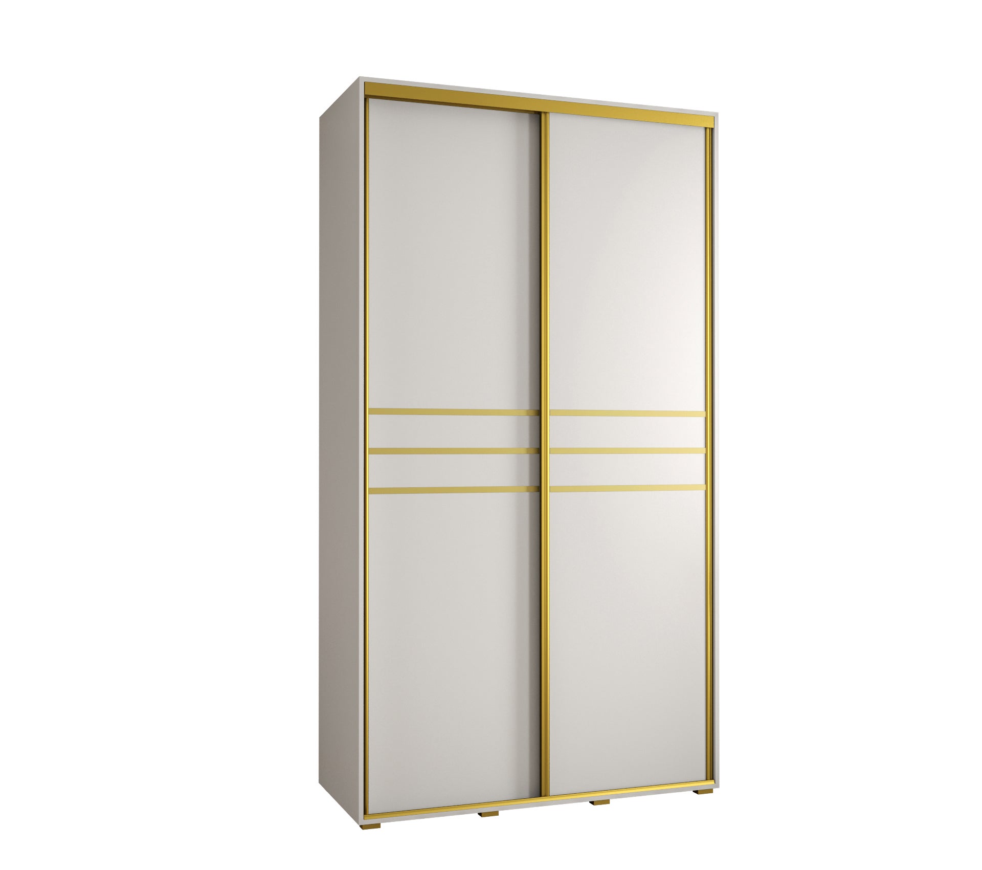 Szafa przesuwna wysoka Davos 10 140 x 60 x 235,2 cm biały + biały + u. złoty - Abiks Meble