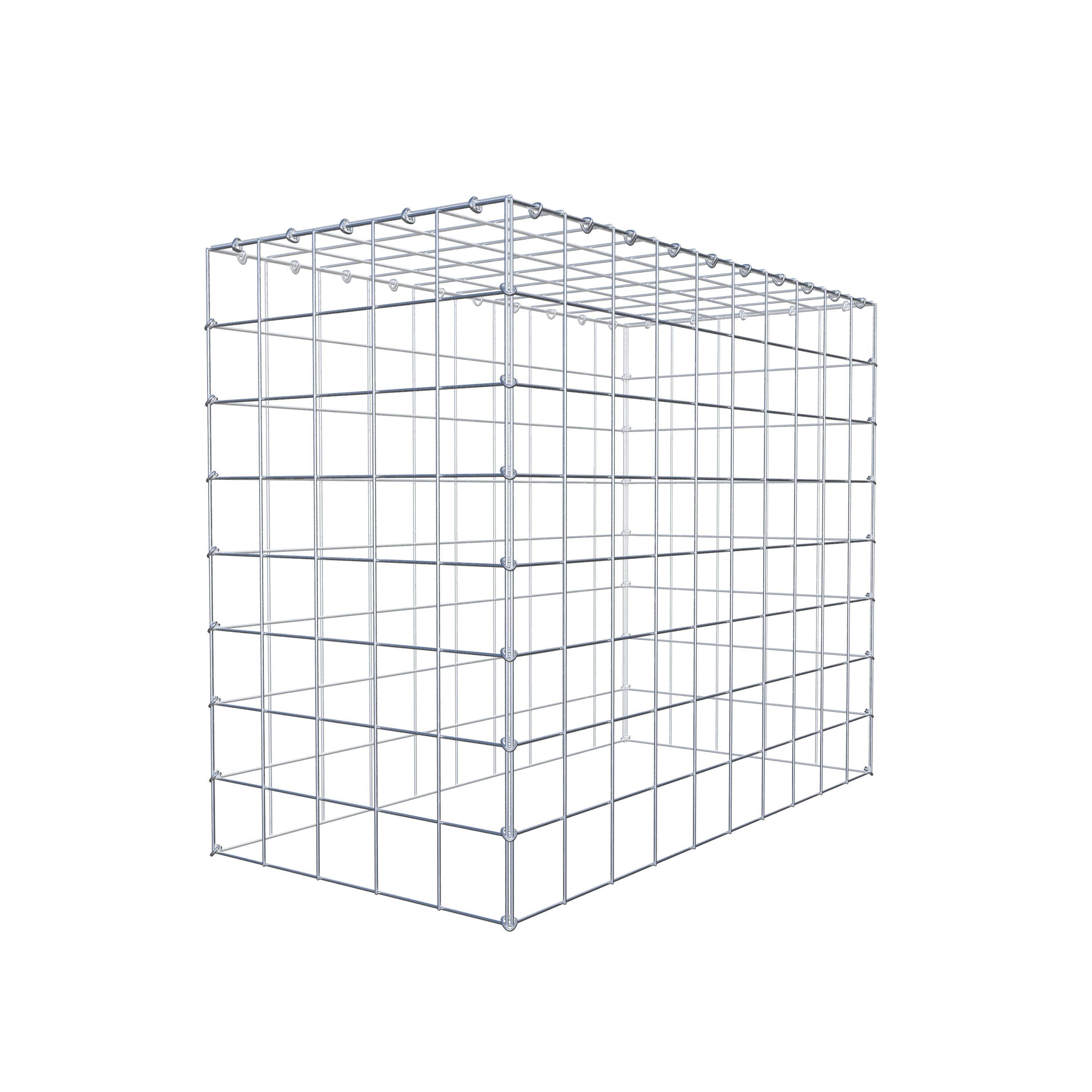 Gavión para apilar en acero galvanizado 100x80x50cm (LxAxP), malla 10 x 10cm, Anillo en C, sin rejilla inferior - 9