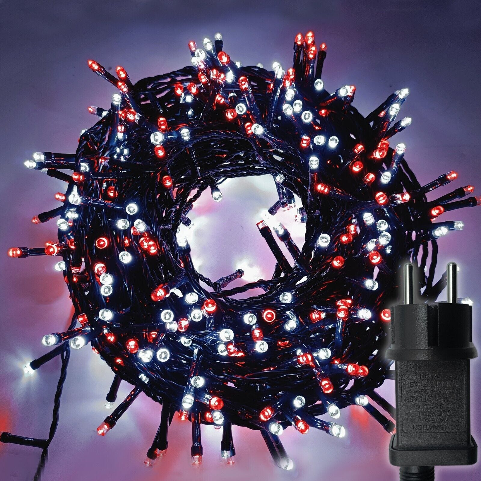 Confezione da 4 luci a LED da 240 m, funzionamento a batteria, filo di rame verde, luce bianca calda, luci natalizie per interni ed esterni, alberi, giardino, camera da letto, matrimoni, decorazioni Confezione da 4 luci a LED da 240 m, funzionamento a batteria, filo di rame verde, luce bianca calda, luci natalizie per interni ed esterni, alberi, giardino, camera da letto, matrimoni, decorazioni