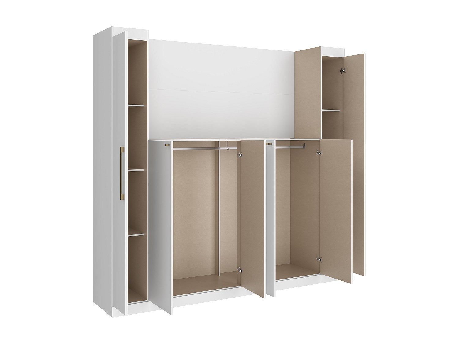 Armadio a ponte L206 cm Bianco - ANTERO - 7