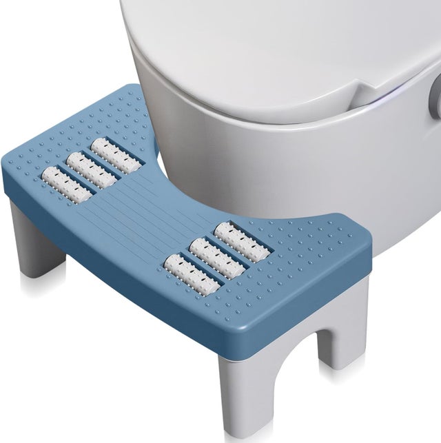 Tabouret Toilette,Tabouret WC Massant,Tmarche Pied Toilette Antidérapant-pour Adultes pour Soulager la Constipation,Convient Aux Enfants et Aux Adul