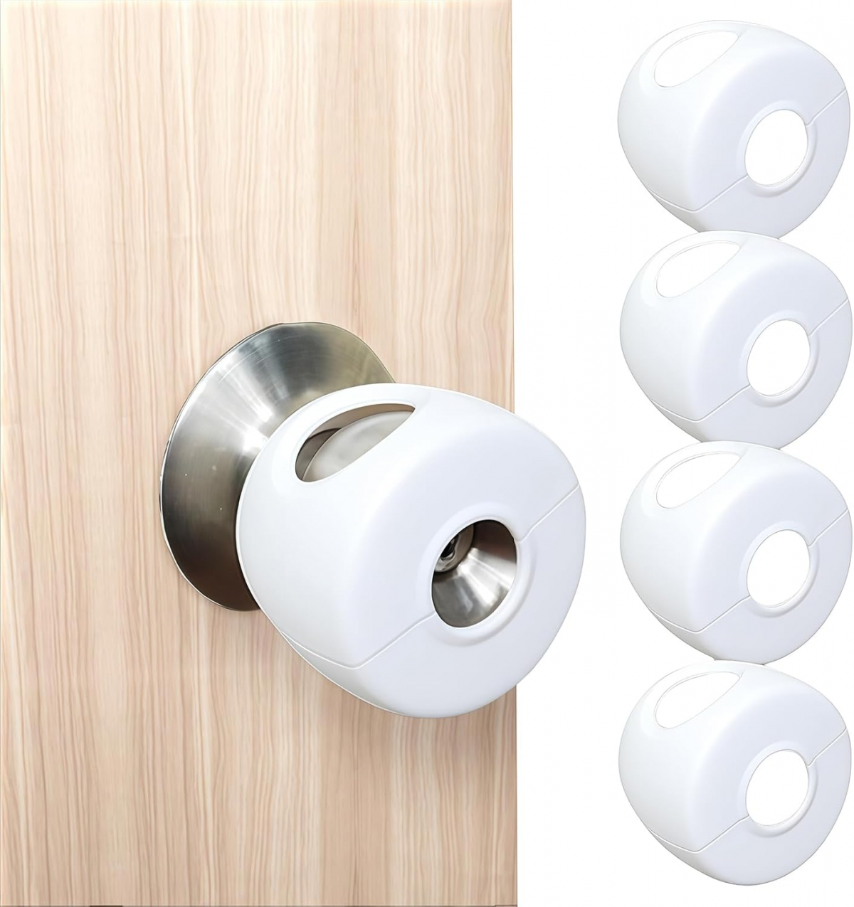 Protecții pentru mânerele ușii pentru bebeluși, protecții pentru mânerele ușii pentru copii, plastic și silicon.