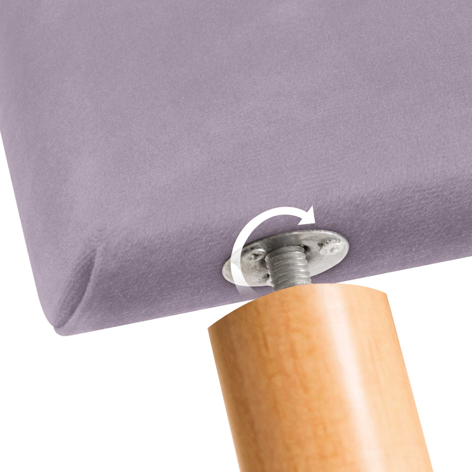 DHOME Testiera in velluto liscio con bottoni e gambe alta gamma moderna testiera imbottita per letto di lusso camera da (Saumon, 95x115cm) - 6