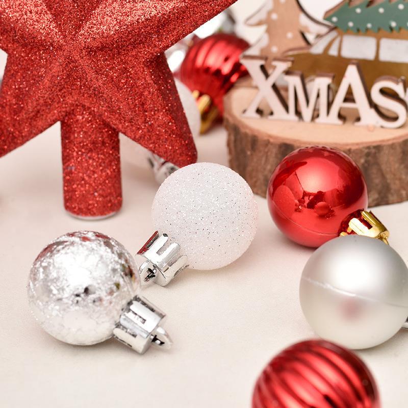 30 Pièces Boules de Noël avec Cintre, Boules de Noël pour Sapin de Noël, Ensemble de Décoration de Sapin de Noël de Table - 5