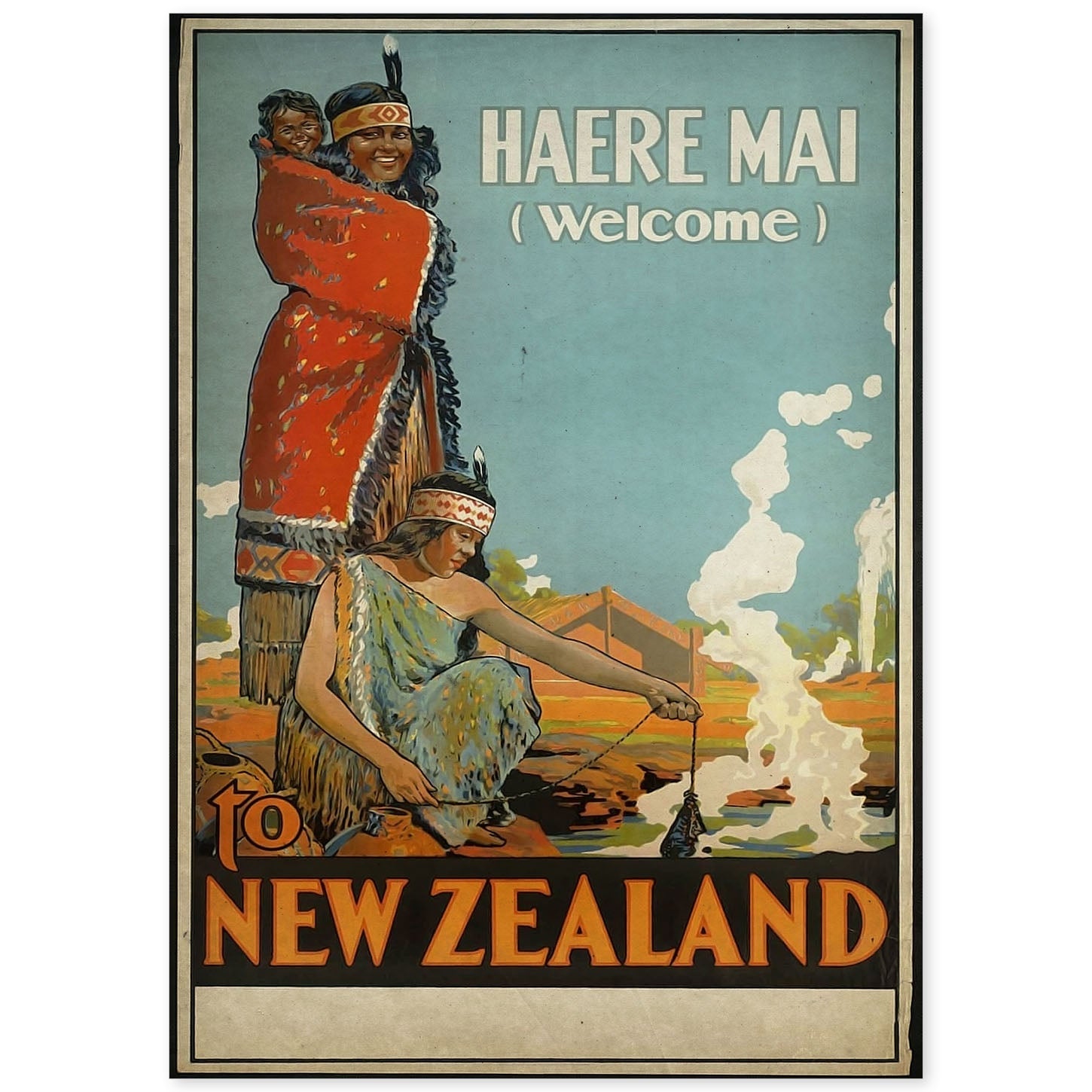Fanion Nouvelle-Zélande – Football – Vintage – Fabriqué En NZ