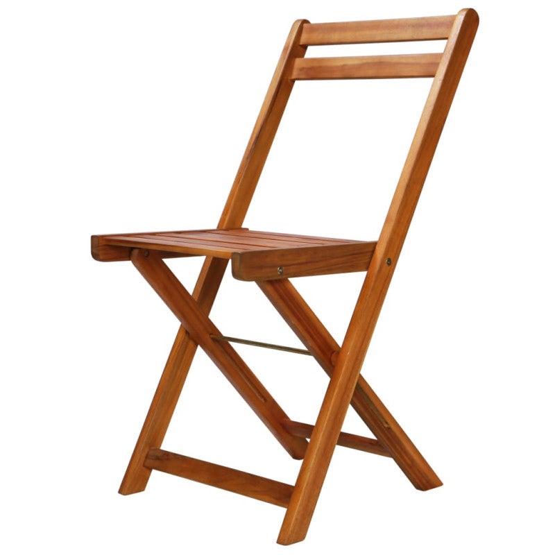 Lot de 2 Chaise de jardin pliable sans coussin vidaXL en Bois Beige - 2