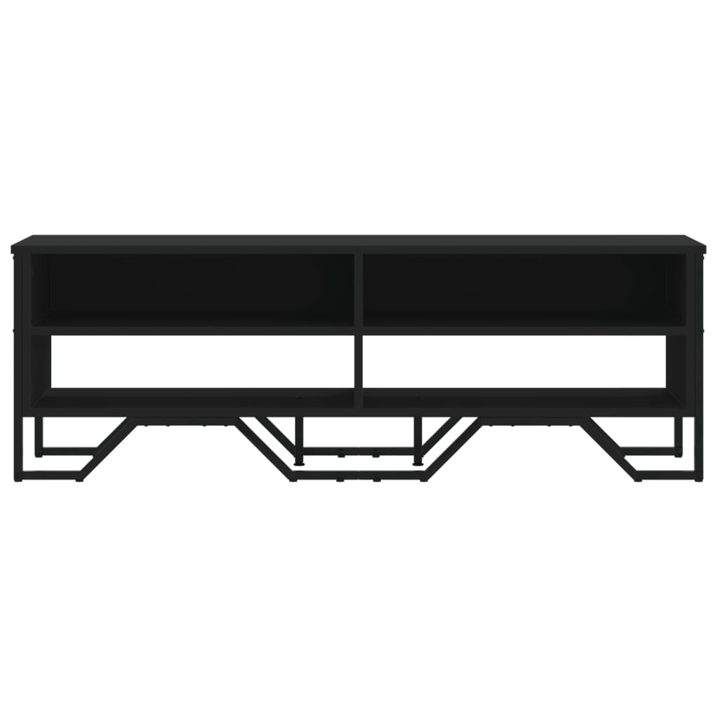 Maison Exclusive - Meuble TV noir 122x34x41 cm bois d'ingénierie - 4