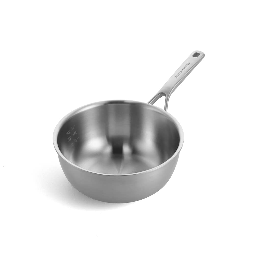 Padella Antiaderente KitchenAid In Ceramica 3L – Alluminio Anodizzato Duro, Velluto Blu, Adatta Al Forno
