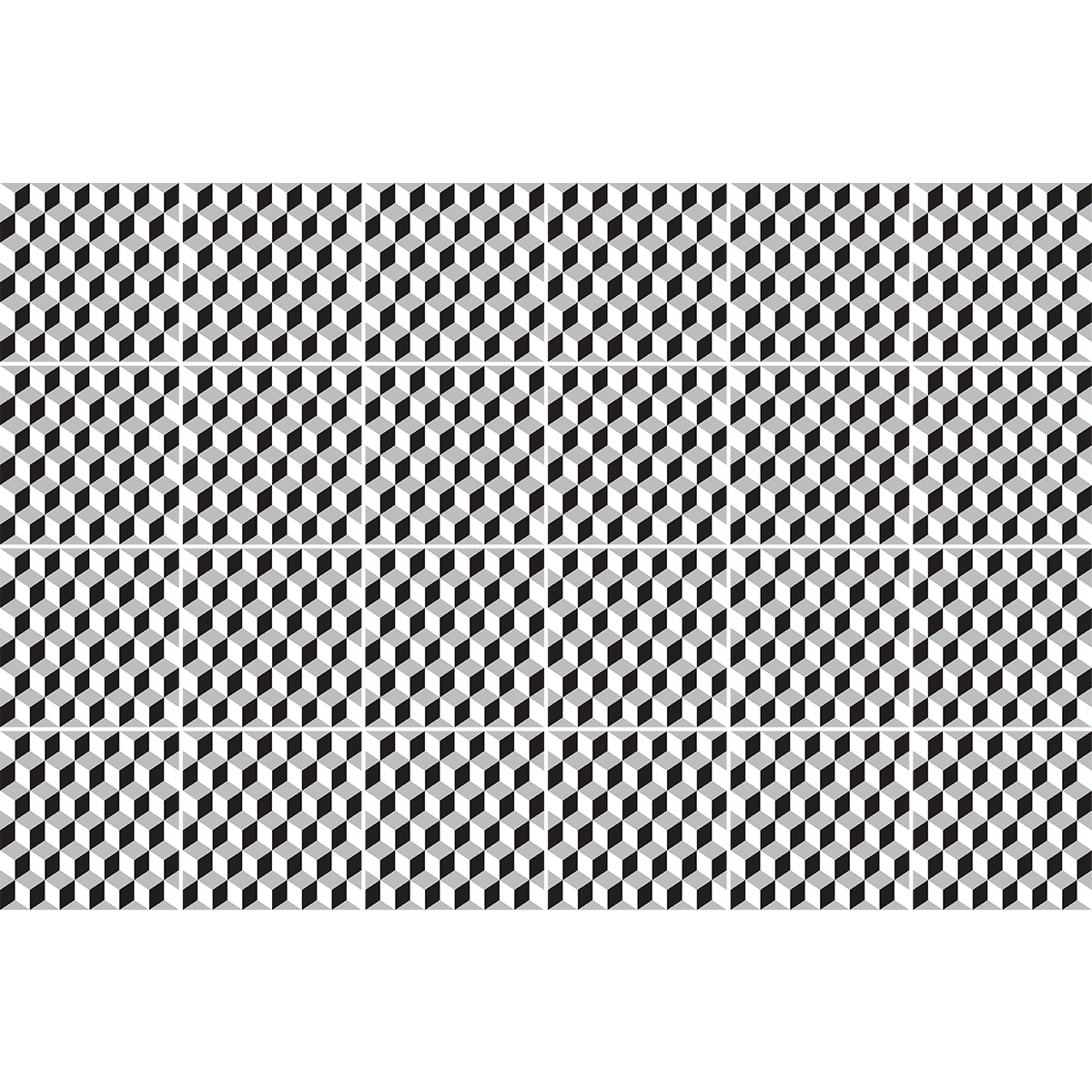 24 adesivi piastrelle di cemento geometrico Jalia - Sticker adesivo - adesivi murali - 24stickers20x20cm - 2