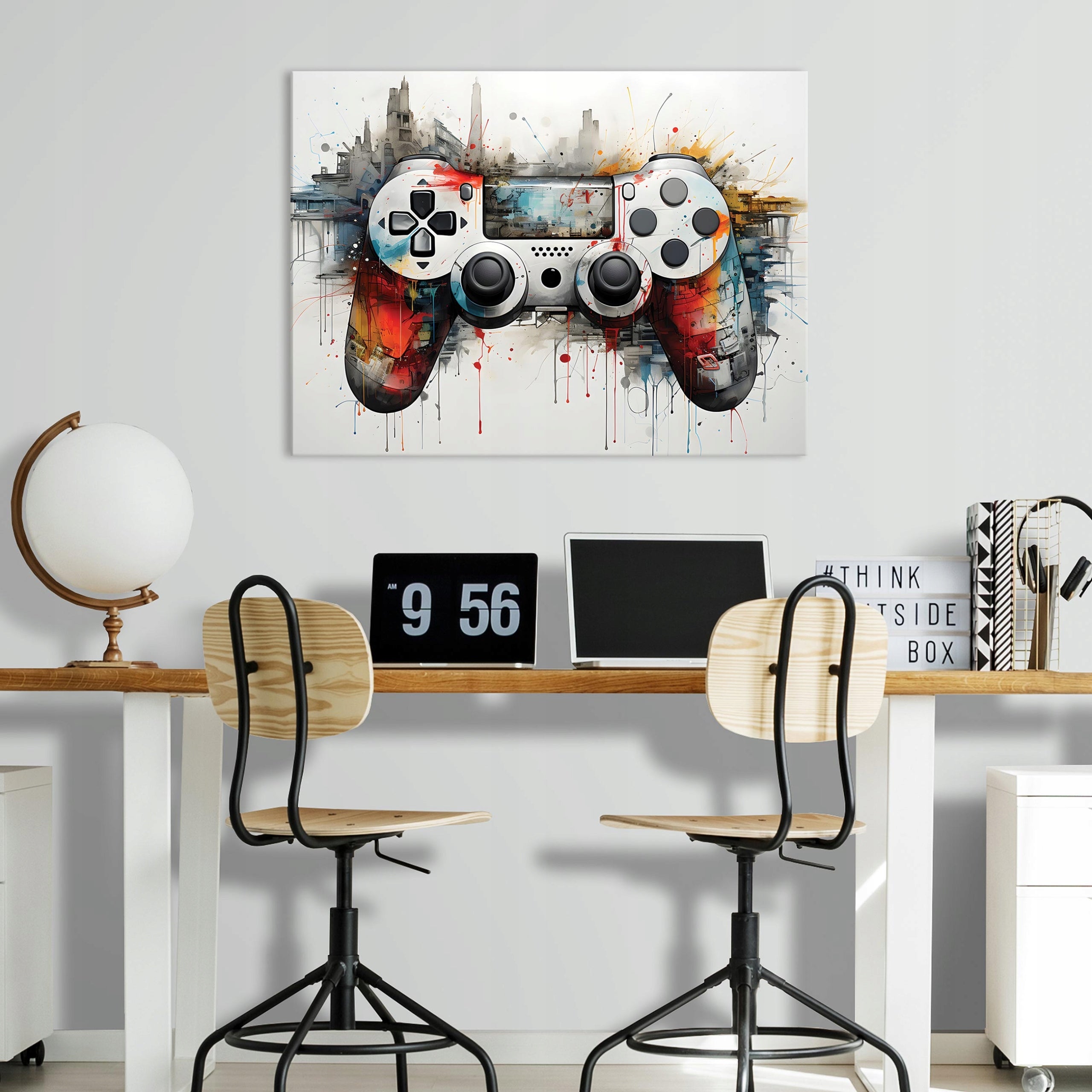 Impression sur Toile Enfant Gaming Moderne 100x75 cm XXL Tableau Décoration Murale Intissé - 2