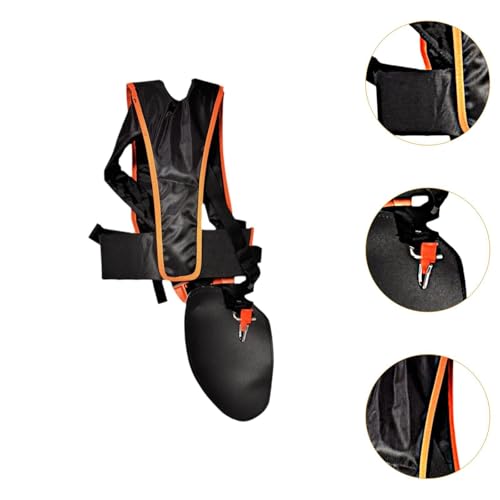 Lot de 2 bretelles rembourrées réglables pour tondeuses à gazon, taille-haies et tondeuses à gazon ; bandoulière pour tondeuse à gazon, orange-2. - 3