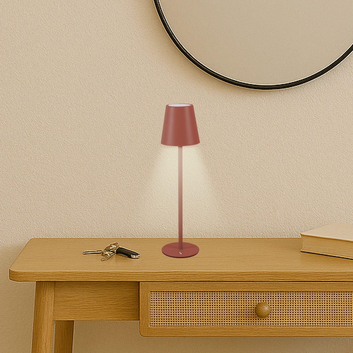 BEPER P207ILI204 Lampada da Tavolo Ricaricabile, Luce LED senza fili, Intensità Regolabile, USB Inclusa – Portatile per Scrivania, Comodino o Esterni - 5