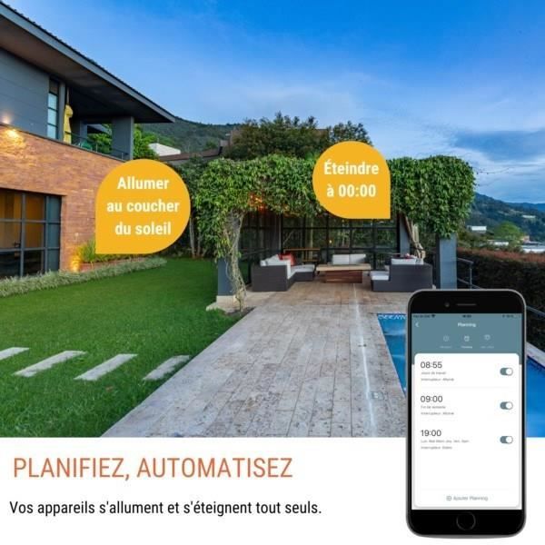 Prise extérieure - KONYKS - Pluviose FR - WiFi - Blanc - 6