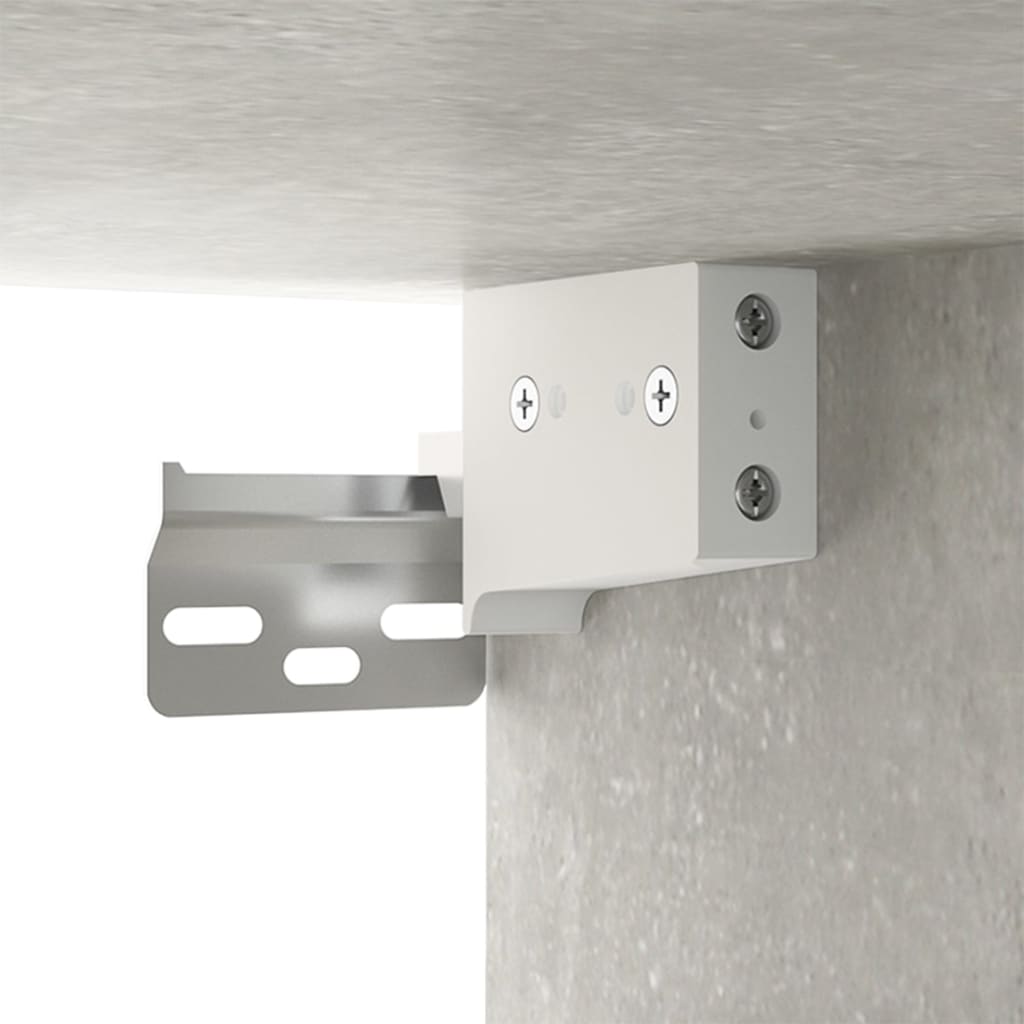 Mesita de noche de pared，Mesilla de noche flotante color gris hormigón 34x30x20 cm CFW53555 - 6