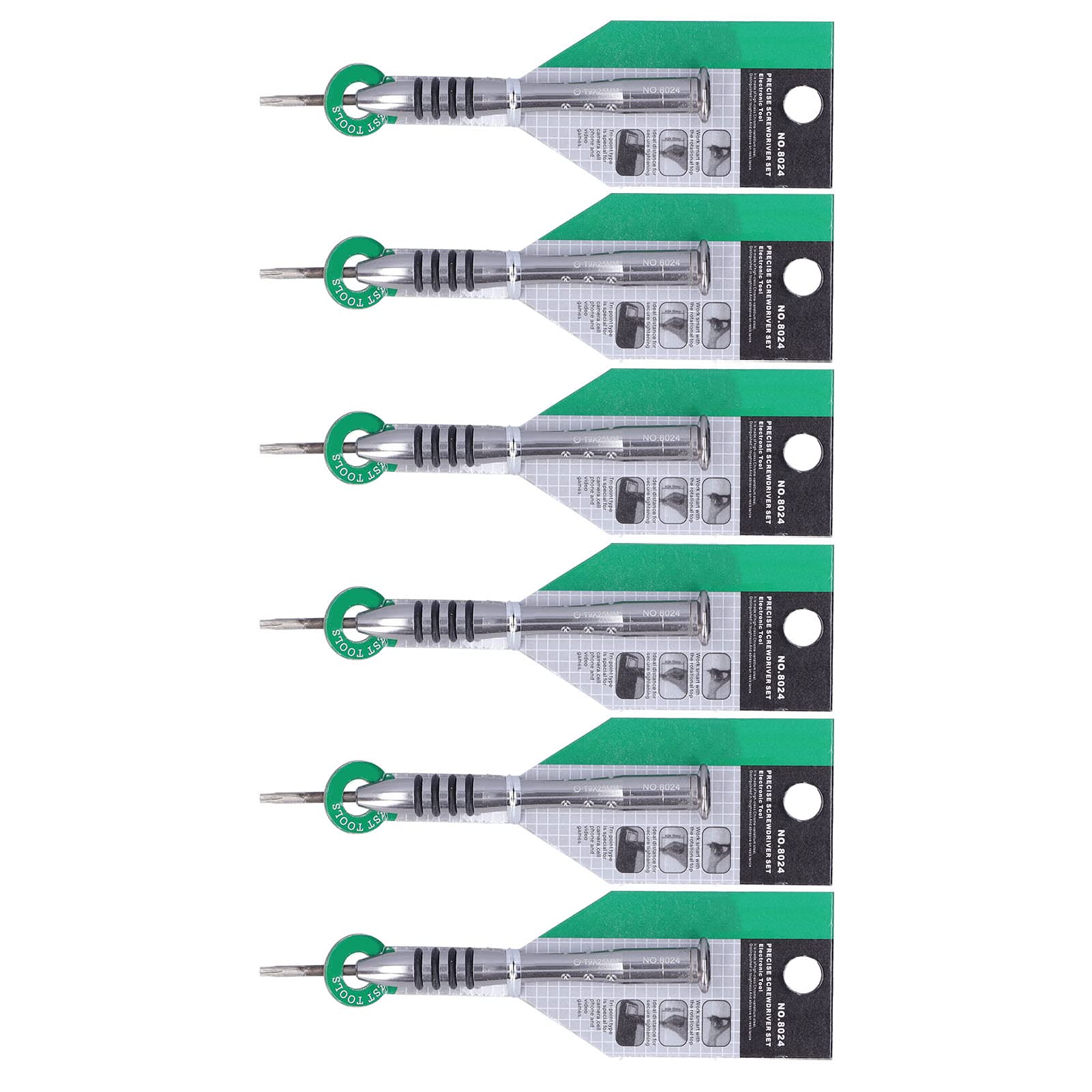 Jeu de 6 tournevis étoile en acier au chrome vanadium, kit d'outils de démontage et de réparation électronique pour téléphone portable - 4