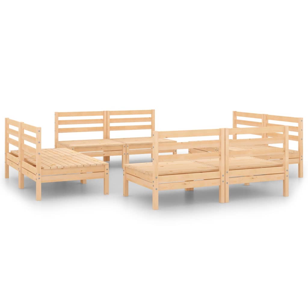 Salon de jardin 8 pcs Bois de pin massif 47 - 2