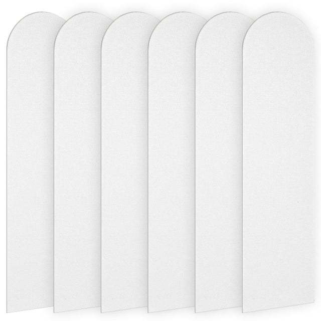Autocolante de Parede Decorativo 3D (12Peças), Tapete de Parede Autocolante Anti-colisão, Painel de Parede 3D para Quarto e Quarto Infantil, Branco