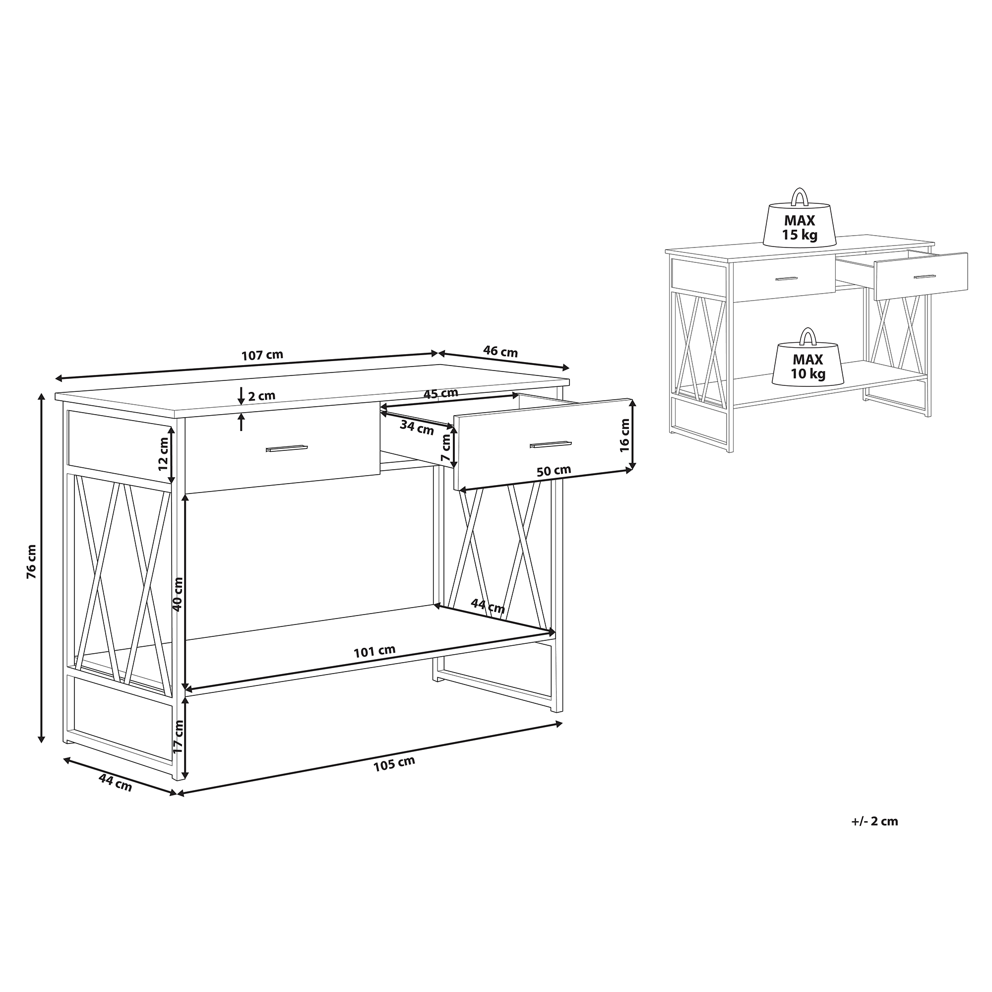 Tavolino consolle AYDEN Tortora - 3