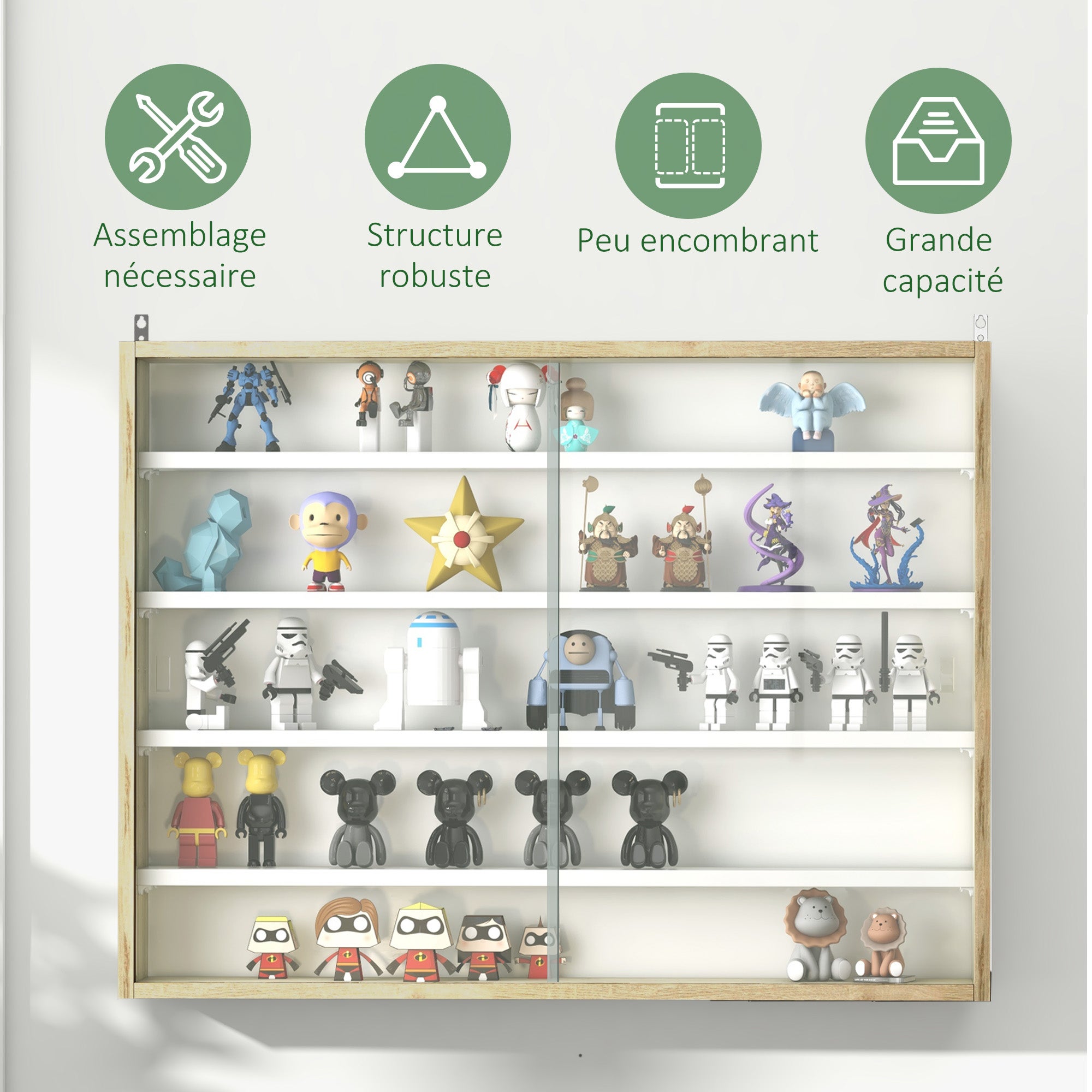 Vitrine Panneau de particules HOMCOM - 6