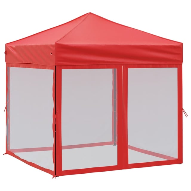 Tenda de jardin | Tenda per Feste Pieghevole con Pareti Laterali Rosso 2x2 m CFW310778