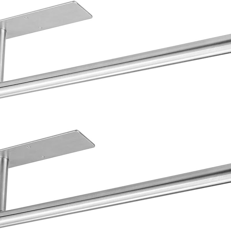 Uchwyt na ręczniki papierowe kuchenny - Uchwyt na ręczniki papierowe montowany pod szafką, samoprzylepny, ścienny, ze stali nierdzewnej (srebrny).