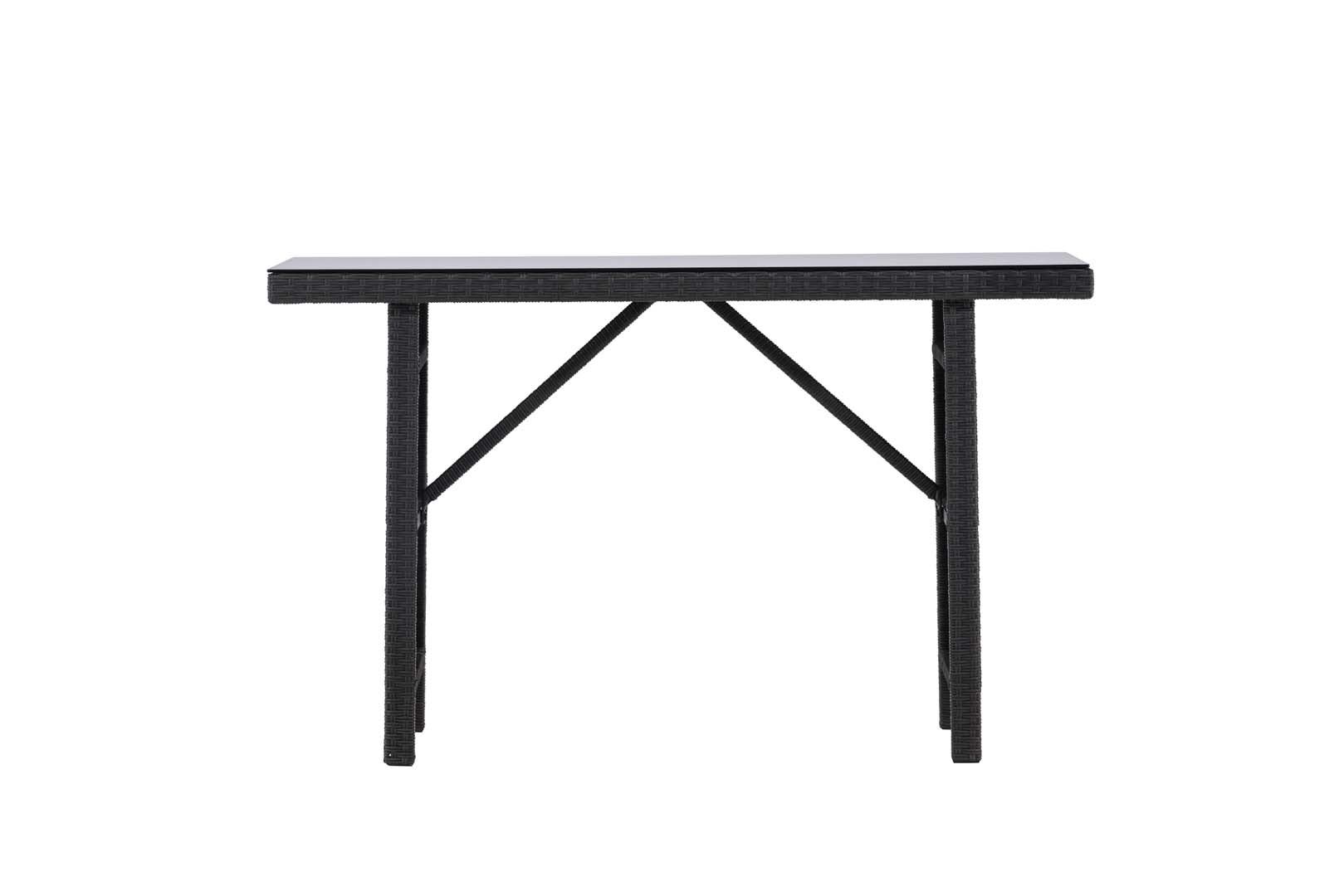 Padova stół ogrodowy stolik ogrodowy 40x120cm czarny.