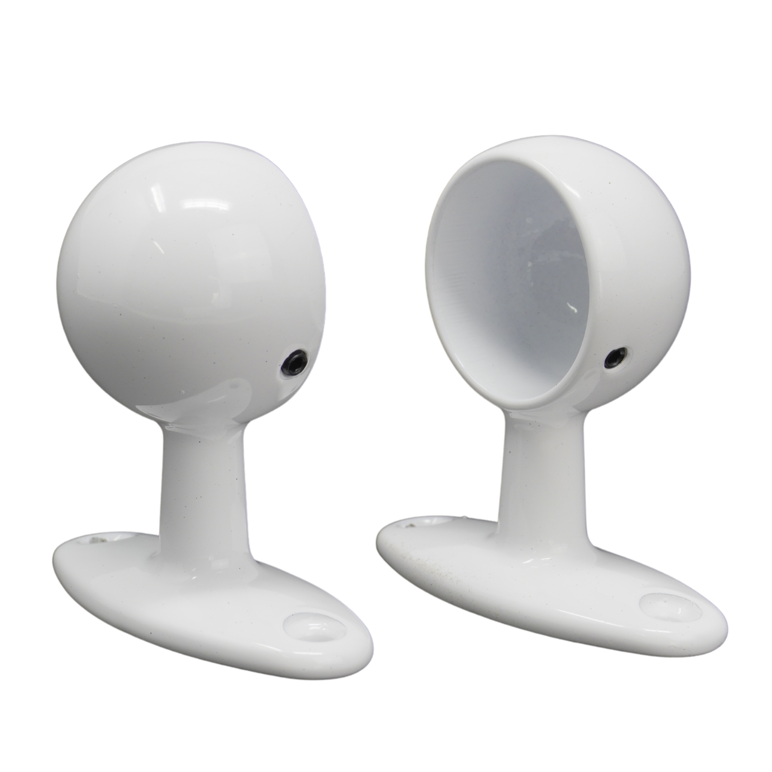Supporto Per Bastone Per Tende Regolabile In Metallo – 2 Pezzi Con Viti – Diametro 25 Mm – Colore Nero