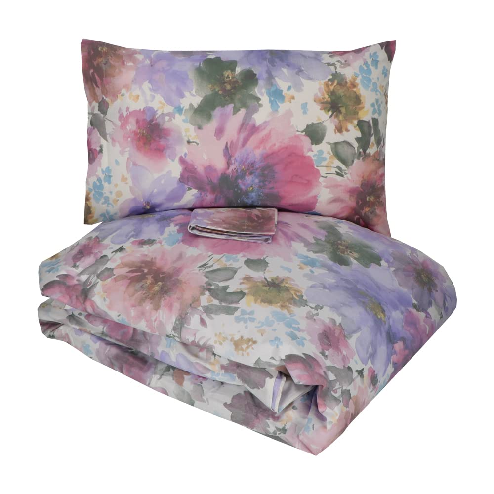 Gabel Flower Power 2PZ Parure Copripiumino, Cotone, Matrimoniale