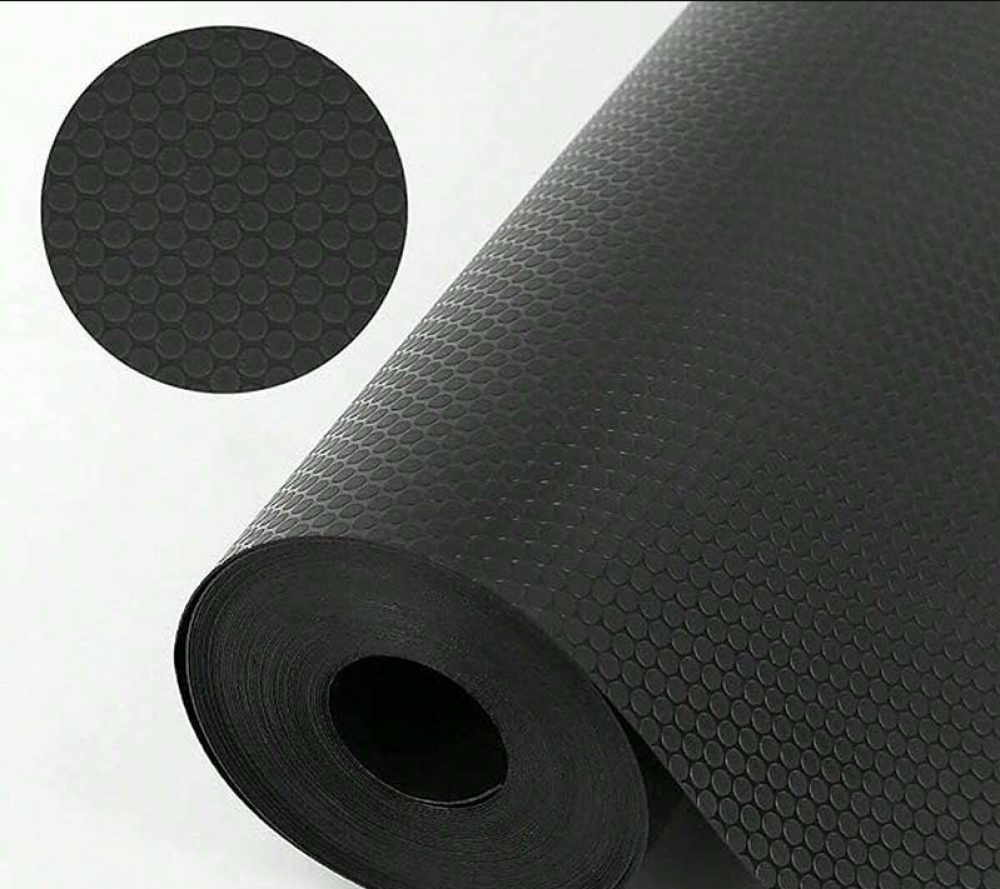 Wodoodporna mata do szuflady Czarna antypoślizgowa x cm z pianki Eva Możliwość przycięcia Nieprzywierająca do półek szafek szuflad lodówek