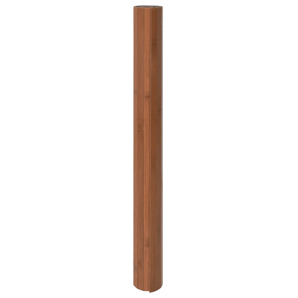 Tapis rectangulaire marron 100x200 bambou - 3