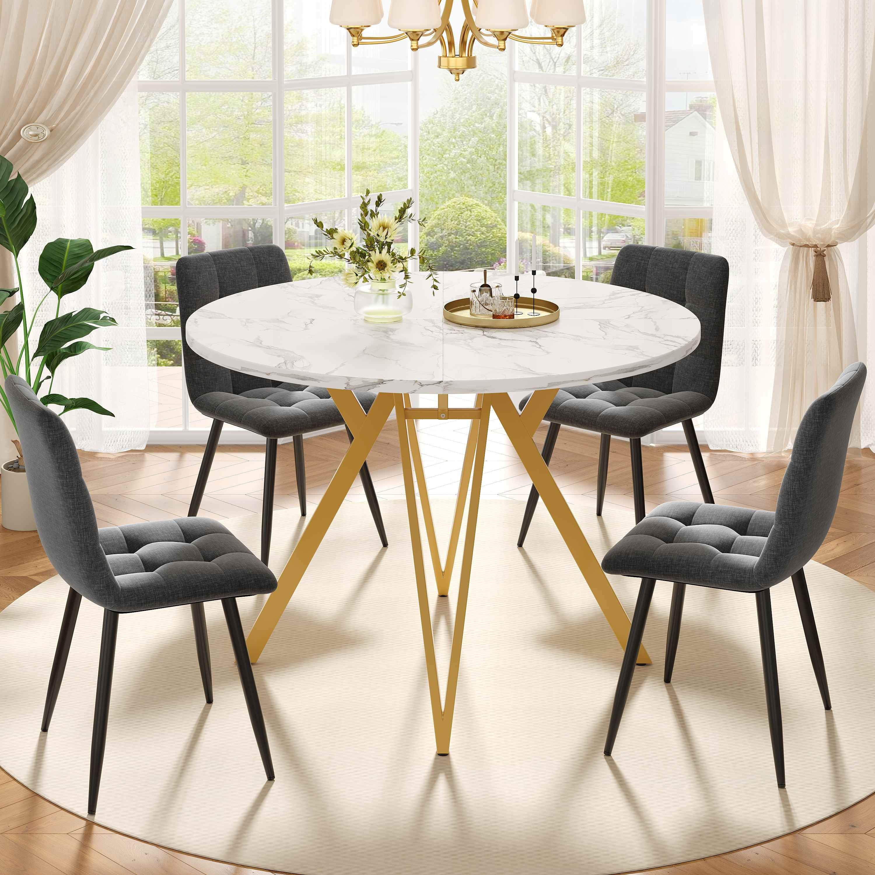 Bertoni set de tapis de table, 4 pièces, rond, 33 cm, Nero