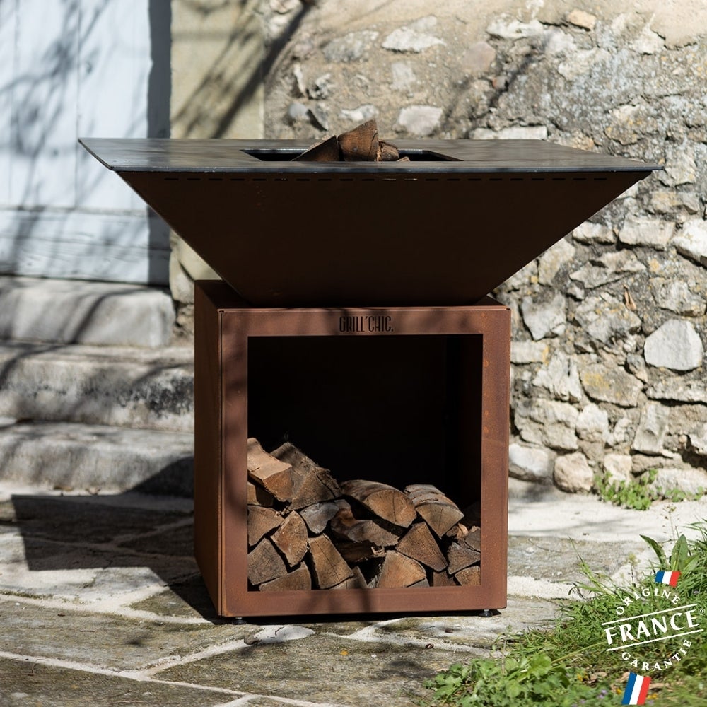 MINI CEVENOL Simple Cuve Corten - Bol à Feu L Rond Sans Rangement Bois