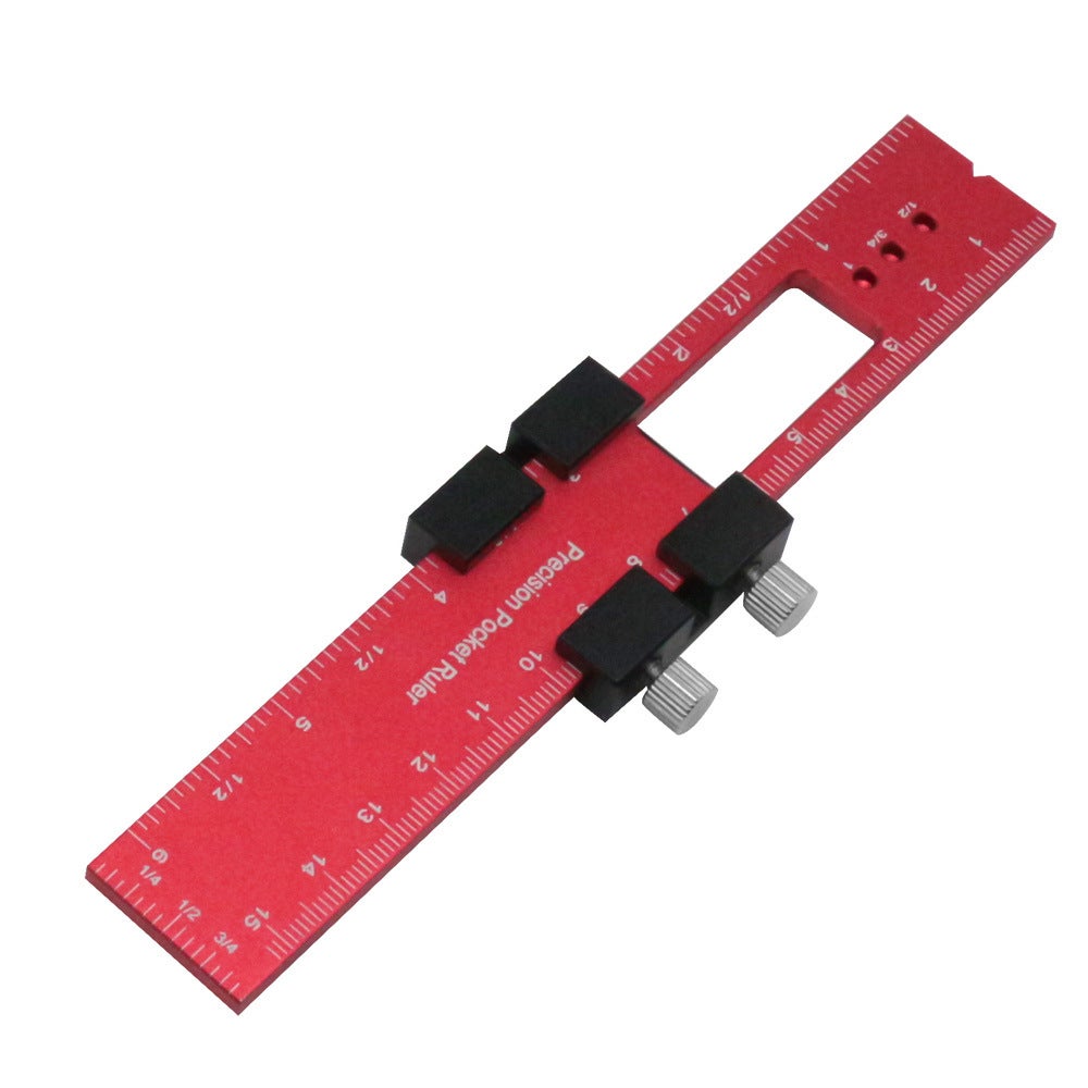 Linijka stolarska, precyzyjna linijka kieszonkowa, przesuwna linijka metalowa w calach i metryczna linijka do pisania typu T (160 mm)